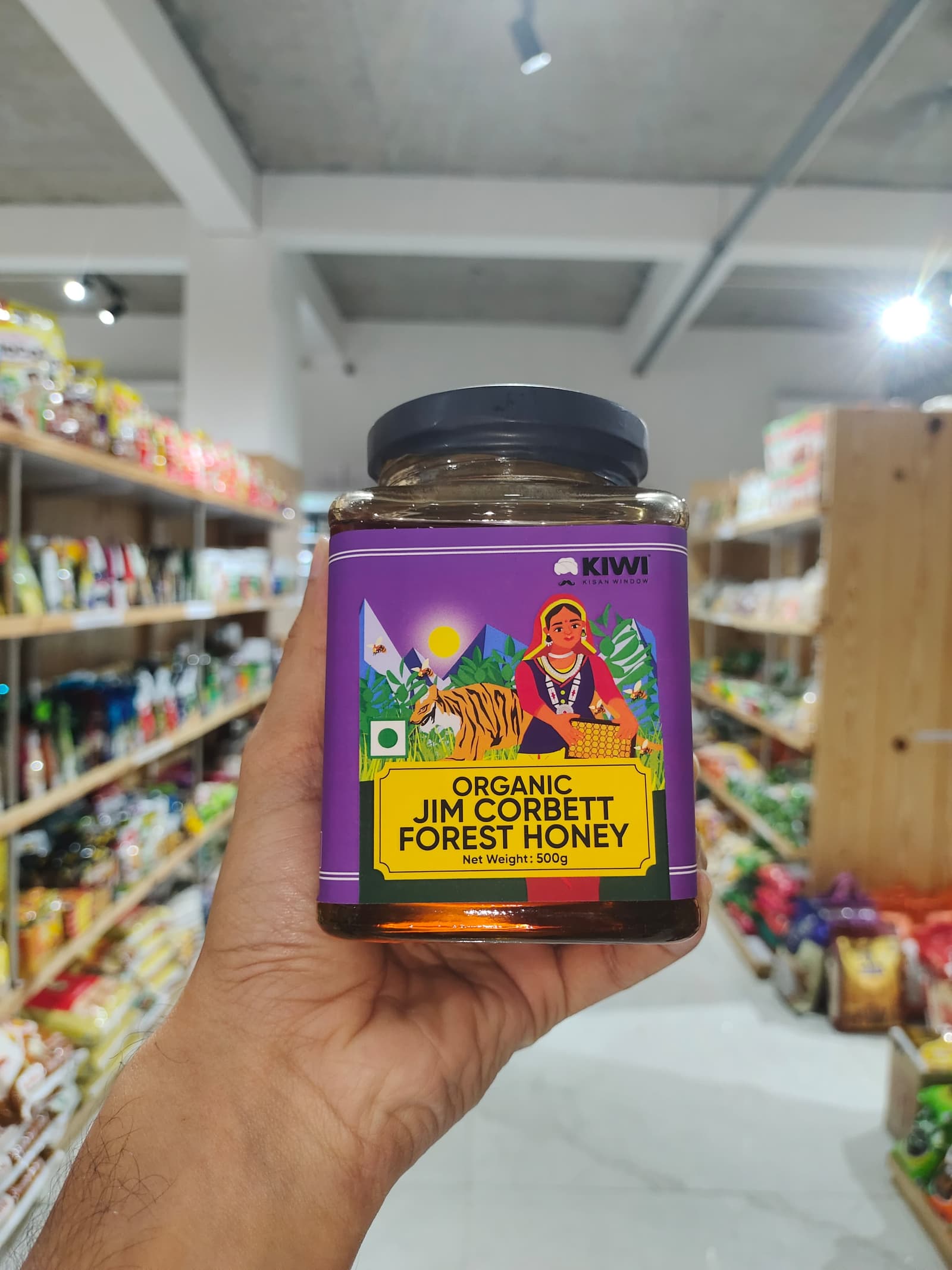 KIWI Kisan Window Organic Jim Corbett Forest Honey 500g